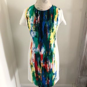 VINCE CAMUTO Colorful Shift Dress Size 4 Small